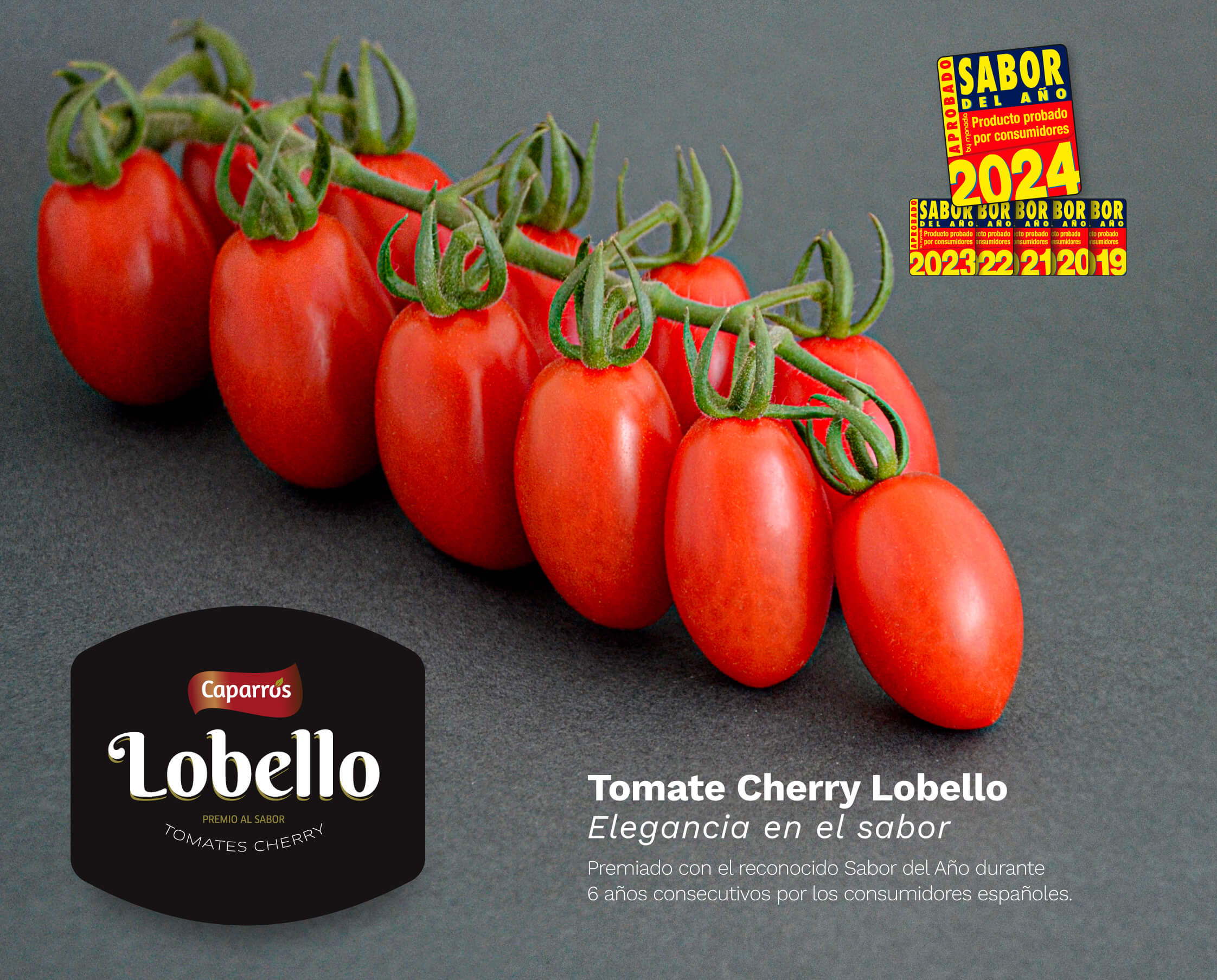 Tomate cherry pera Lobello sabor del año por sexta vez consecutiva